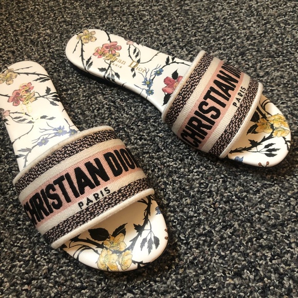 Dior | Shoes | Dior Dway Slides Floral | Poshmark
